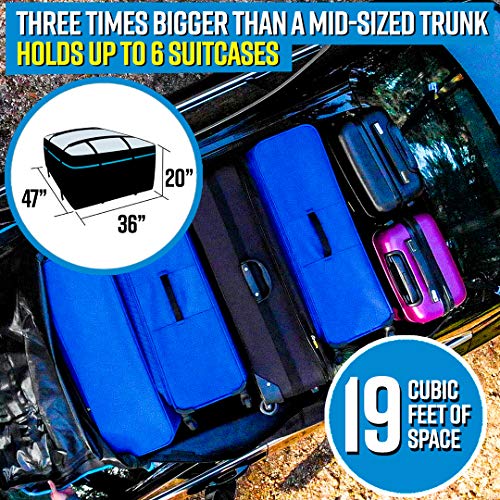 Car Rooftop Cargo Carrier Bag XXL 6 Suitcase Universal Car Top Carrier