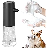 Electric Dog Cleaning Foam Machine Sprayer,Rechargable Soap Dispenser for Dog 1100mAh Ultra Long Standby, IPX8 Waterproof, 230mL Capacity, Deep Cleaning Pet Fur, for Bathroom Kitchen Cat(Black)