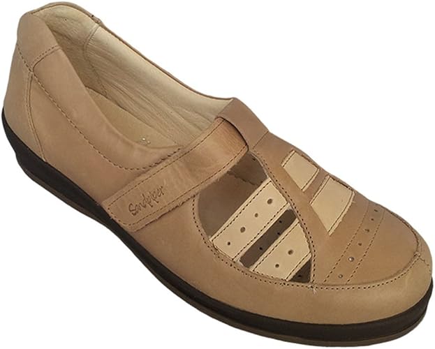beige velcro shoes