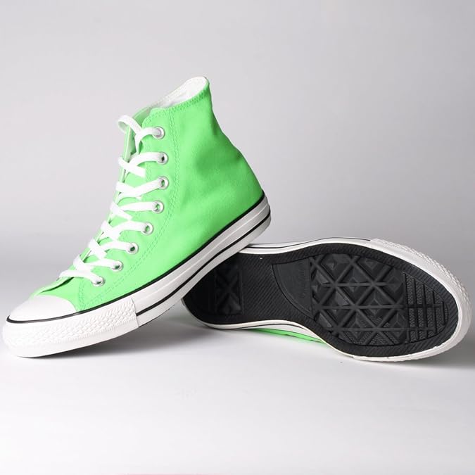 Converse Chuck Taylor Neon Green Hi Top Shoes (114060F), UK 12 UK