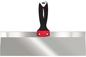 ALLWAY STKB14 Soft Grip Stainless Steel Taping Knife with Hammer End and Screwdriver Bit, 14"