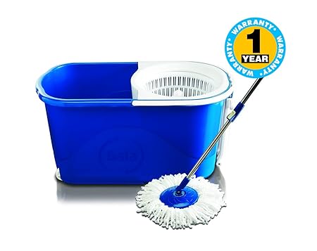 Gala Spin mop with easy wheels and bucket for magic 360 degree cleaning (with 2 refills)