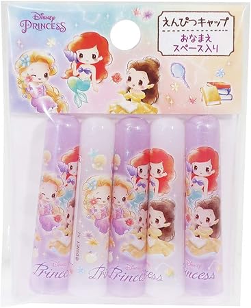 Amazon Co Jp ディズニープリンセス 鉛筆キャップ えんぴつカバー 5本セット 年新入学 ディズニー おもちゃ