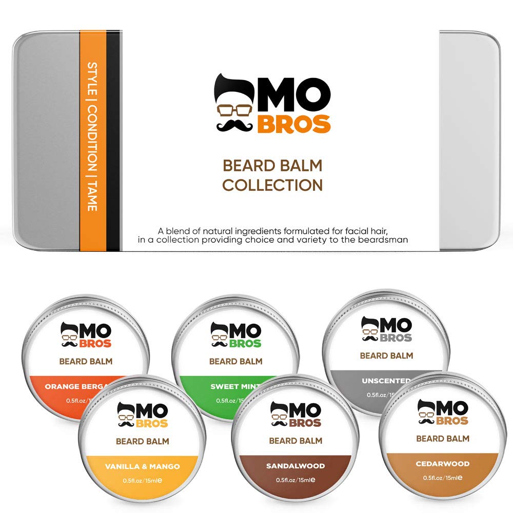 Beard Balm Collection | Perfect Gifts for Men | Ideal Present For Him, Dad, Boyfriend | 6 Luxury Scented Balms in a Set