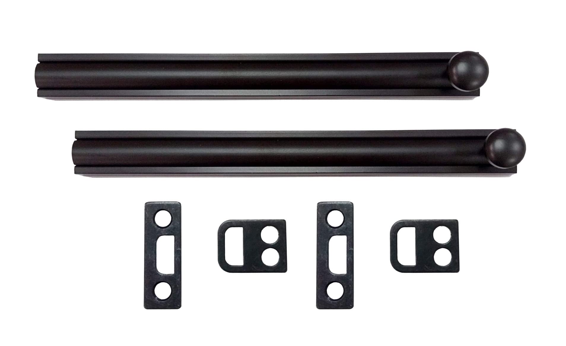 Photo 1 of QCAA Solid Brass Surface Bolt, 6", ORB Oil Rubbed Bronze, 2 Pack, Made in Taiwan