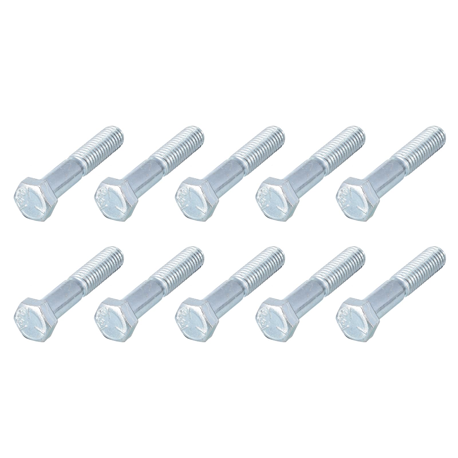 METALLIXITY Hex Bolts (5/16-24x1-1/2") 10Pcs, Grade 2 Carbon Steel Zinc Plated Fully Threaded, UNF Fine Thread Hex Head Screw Bolt - for Furniture Repair, Silver