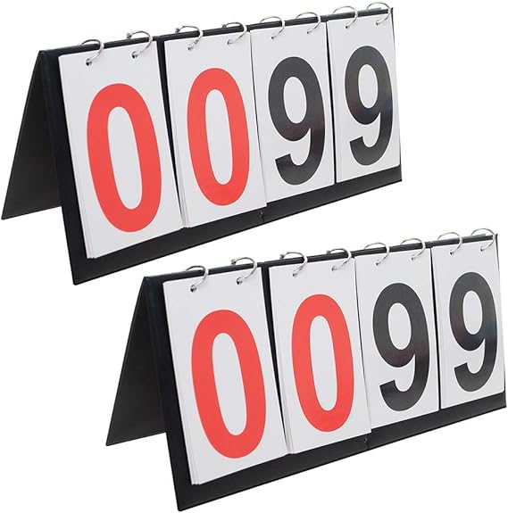 GOGO Anzeigetafel Portable Tabletop Score Flipper Sport 4 Digital 00