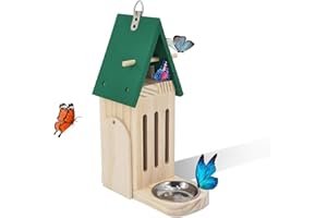 ARTGEEKER Upgrades Butterfly House and Feeder for Outdoors,Don't Have to take it Off.Natural Butterfly Habitat 180° Side Opening Design for Easy Cleaning Conservation