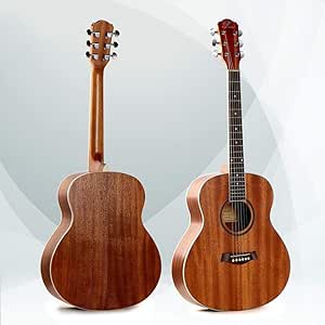 North King Guitarra de Madera Maciza Hecho Instrumento de Folk Guitarra