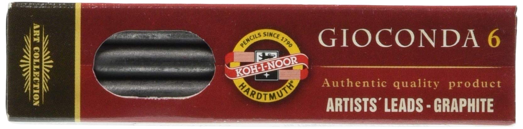 KOH-I-NOOR Graphite Leads for 5.6mm Diameter 80mm 6B Mechanical Pencil