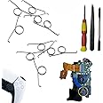 10 Pcs Replacement L2 R2 Metal Trigger Keys Button Rebound Springs Compatible with PS5 Playstation Games Controller with Screwdriver, Crowbars, Tweezers, Repair Spare Parts Accessories Kit
