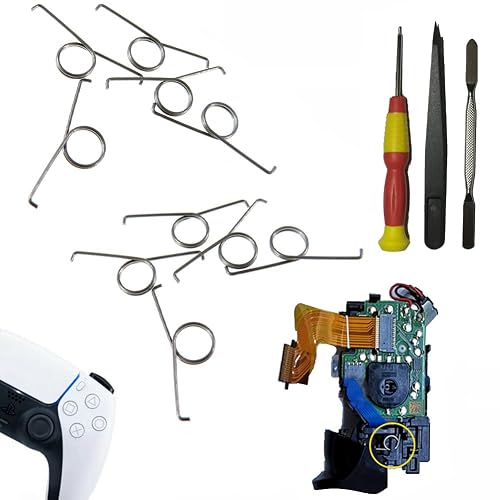 10pcs PS5 Controller Button Springs – L2 R2 Trigger Repair Parts, Metal Replacement