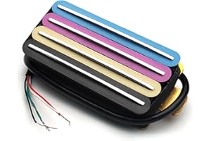 SAPHUE 2-Dual Blade Electric Guitar High Output Track Type Four Coil Humbucker Pickup Rainbow