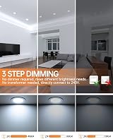 Tomosu LED Recessed Downlights 5W 6000K IP44 Dimmable 24mm Slim 10 Pack view 2