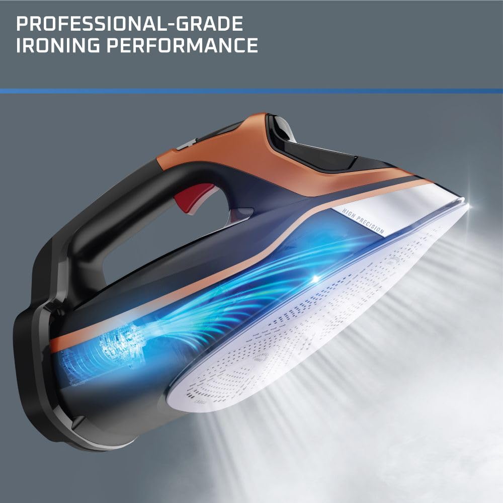 Rowenta Steam Force Pro Stainless Steel Soleplate Steam Iron for Clothes 400 Microsteam Holes & X-Cel Handheld Steamer for Clothes Medium 25-Second Fast Heat-Up