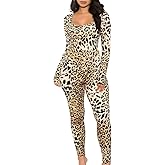 GOKATOSAU Women's Sexy Long Sleeve Bodycon Solid Outfits Club Rompers Jumpsuits
