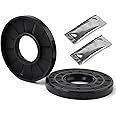 XiKe 2PCS Oil Seal, Lip Seals, TC 25mm x 52mm x 8mm, Nitrile Rubber Double Lip Spring-Loaded Oil Shaft Seal, Designed for Bearing Shaft, Black