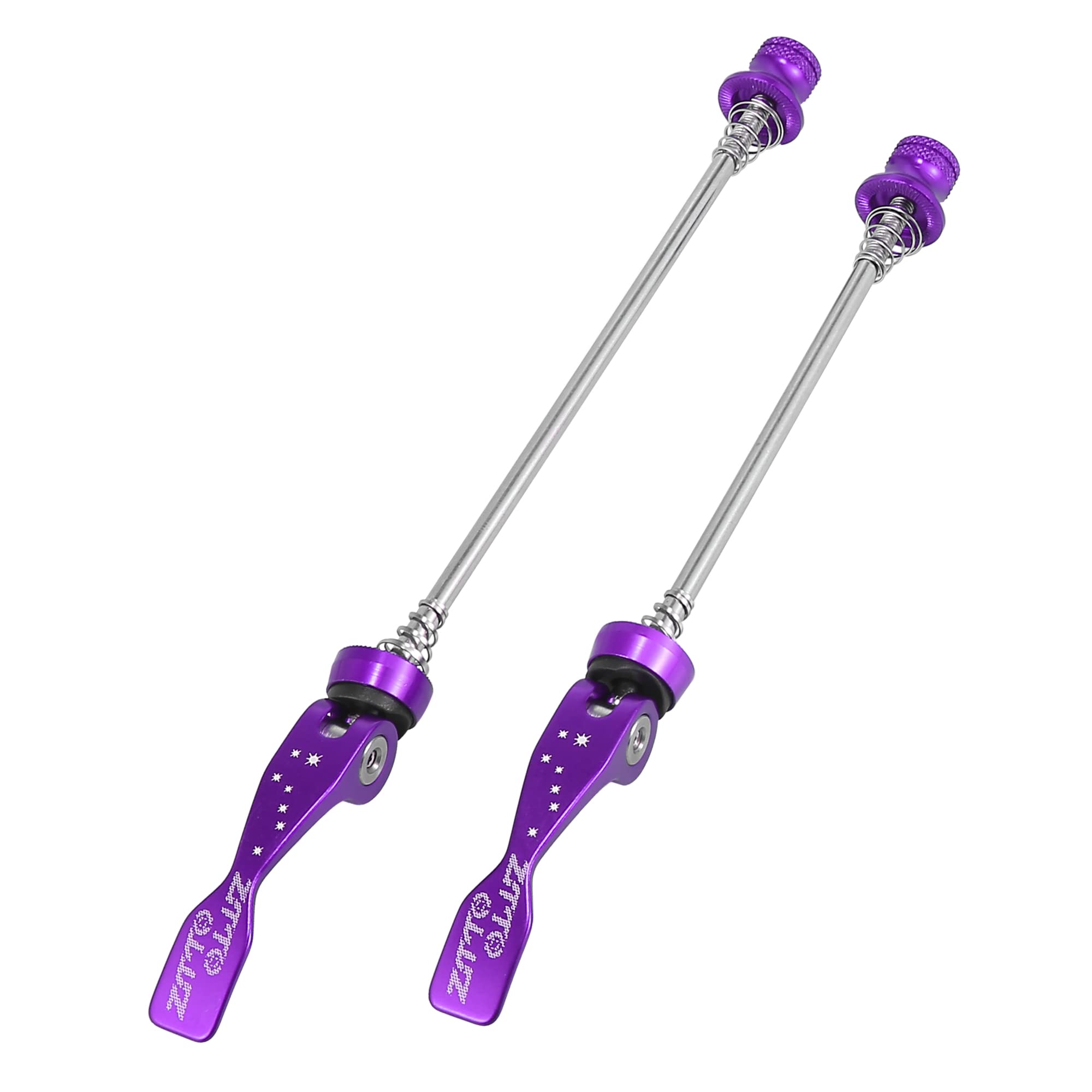 A ABSOPRO Bike Quick Release Lever Skewer Axle Wheel Hub Purple (Set of 2)