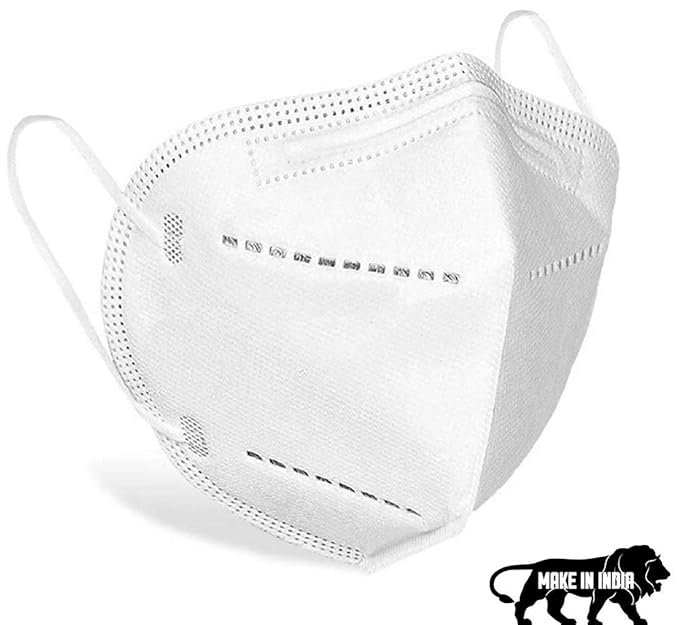 CUFF- SHIELD N95 5 Layer Filter Non Woven Cotton Face Mask Reusable, Washable, Disposable For Protection Against Bike Dust And Pollution | For Men, Women, Boy & Kids