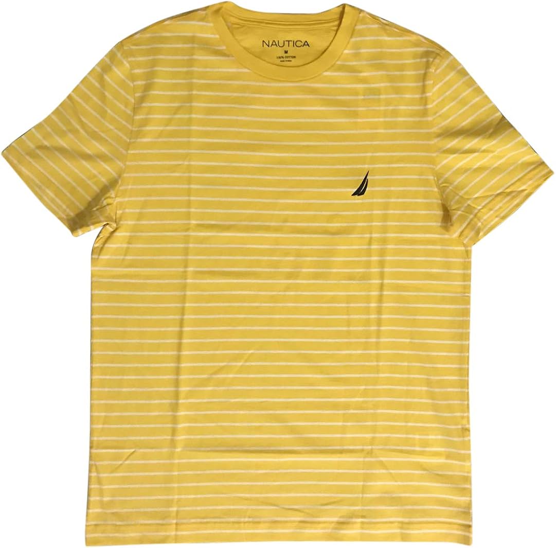 Nautica Men's Crewneck Striped TShirt Amazon.co.uk Clothing