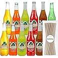 Jarritos Variety Pack Mexican Soft Soda Drink 12 fl oz Glass Bottles 12 Pack + 15 Sugarcane Disposable Straws by KOOL8SHOP Infinite Deals