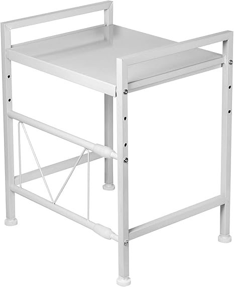 Amazon レンジ上ラック 電子レンジの上 幅伸縮式 幅43 65cm 高さ三段階調整可能 ラック 2段式 キッチン 収納 棚 レンジ台 トースター耐荷重50kg ホワイト レンジボード オンライン通販
