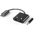 Cubilux USB C to TRS Headphone Microphone Splitter, Type C to 3.5mm Audio MIC Adapter Compatible with Samsung S24/S23/S22/S21/S20 Tab S9/S8/S7/S6, S23/S21/S20 FE, Z Fold 5/4/3/2, Z Flip 5/4/3/2