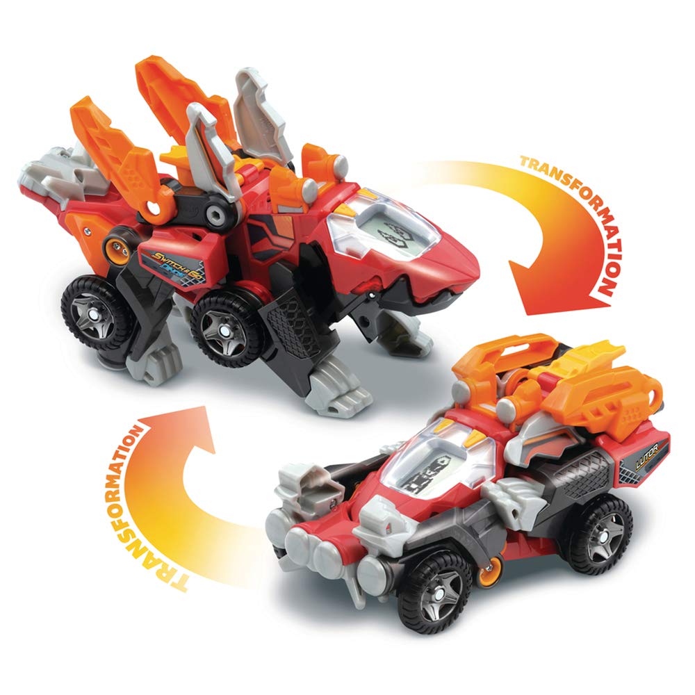 VTech – Switch & Go Dinos – Mastor, The Super Velociraptor – Robot, Car/Dinosaur, Dinosaur Toy - French Version
