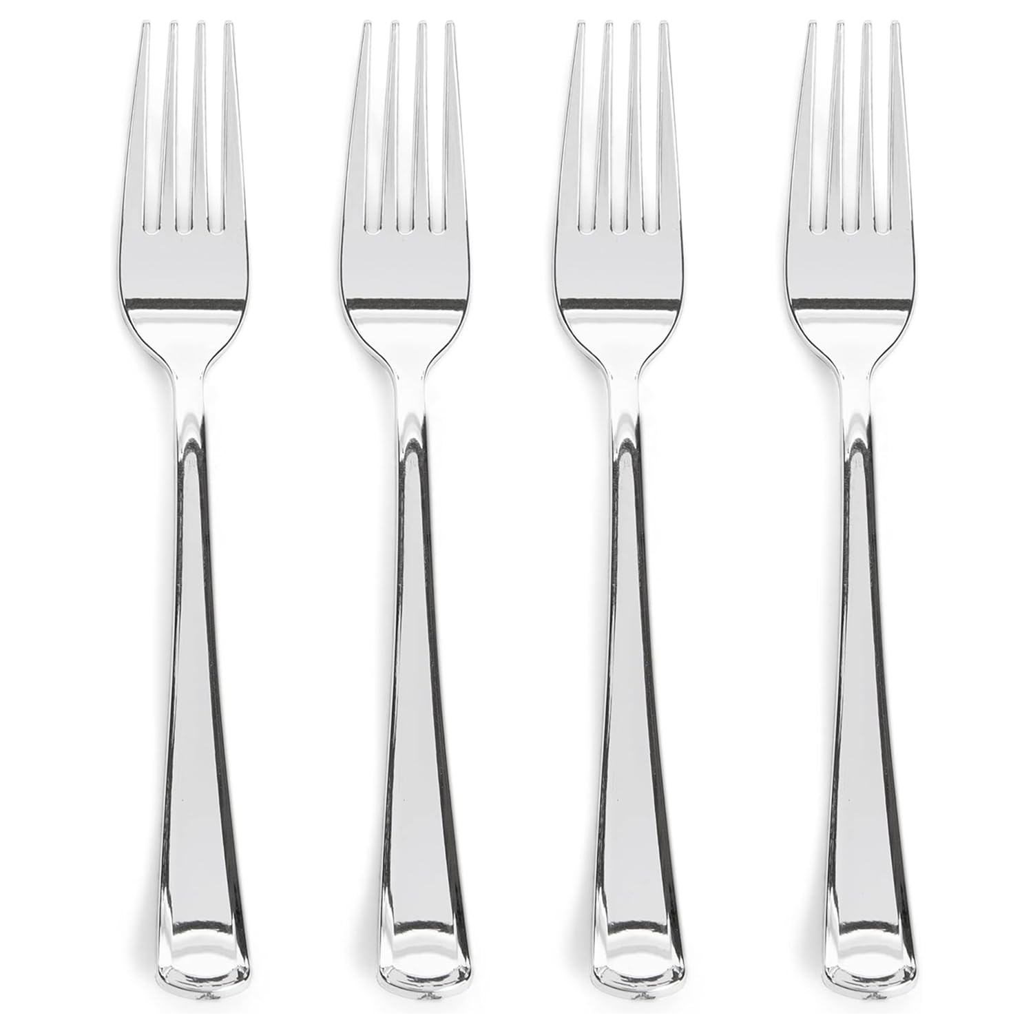 Photo 1 of Prestee 300 Count Plastic Forks - 7 Inch Heavy Duty Disposable Silverware - Bulk Fancy Silver Fork Set for Table Decor - Durable Plastic Silverware for Parties, Events and Christmas HolidaysLPNPMFM7122251
