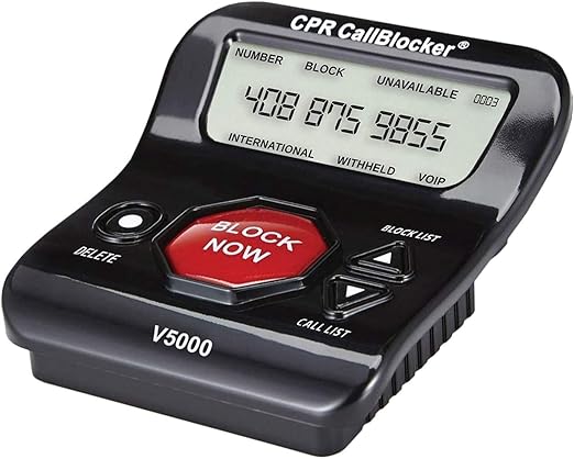 CPR V5000 Call Blocker for Landline Phones - Pre-loaded with 5000 known