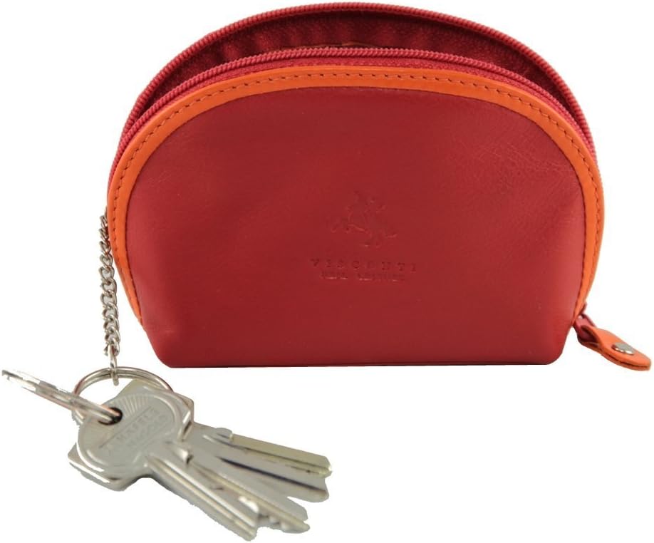 RB63 Multi Color Ladies Soft Leather Coin Purse Key Wallet With Key Chain
