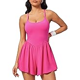 IUGA Rompers for Women 2025 Athletic Romper with Bra Soft Workout Jumpsuits for Women Tummy Control with Double Lined Outfits