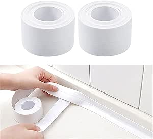 Amazon Com 2pcs Innwiz Mold Sealer Caulk Strip Self Adhesive Waterproof Sealing Tape Mold Proof And Oil Proof Sealant Tape For Bathroom Kitchen Shower Toilet Tub And Wall Corner Edge Home Kitchen