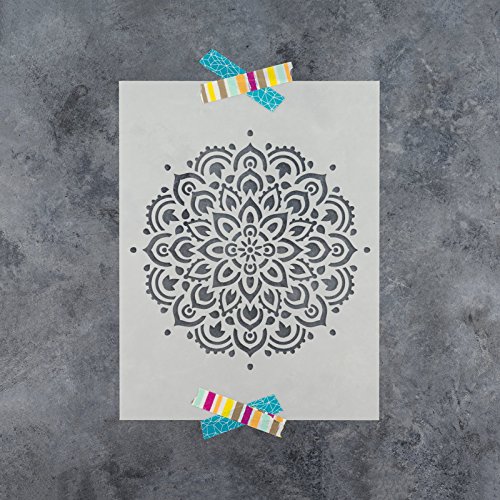 Mandala Stencil Template - Reusable Large or Small Mandala Sizes for Crafts - Perfect Wall Stencils for Home Decor