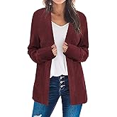 Bosmeer Women's Open Front Long Sleeve Cardigan Sweaters Business Casual Lightweight Outerwear Coats Fall Fashion Clothes