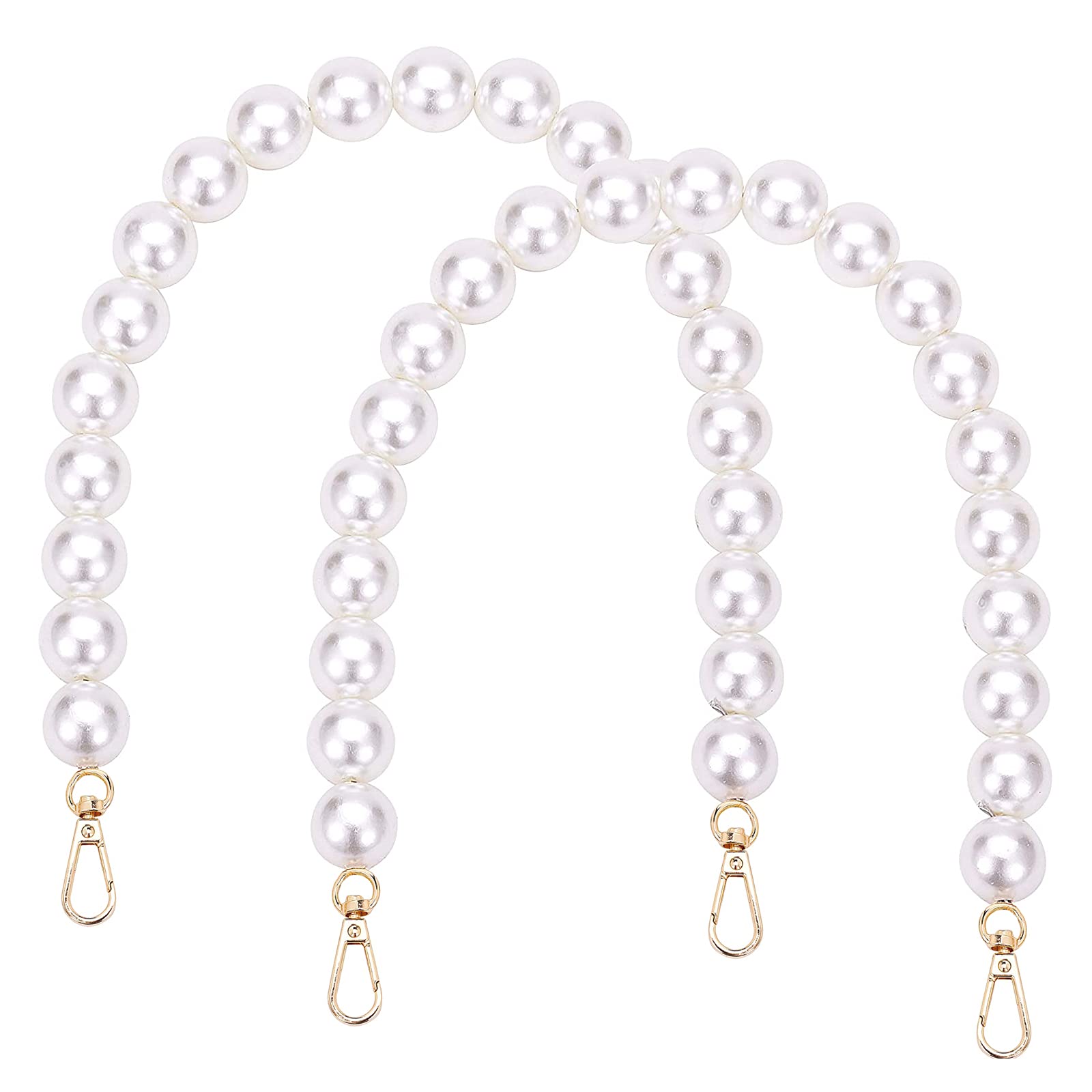 Bag handle bag handle chain shoulder strap bags bag chain beads shoulder bag decorative chain 40 cm women's handbag chain shoulder strap bag shoulder bag hand belt chain, 2 pieces