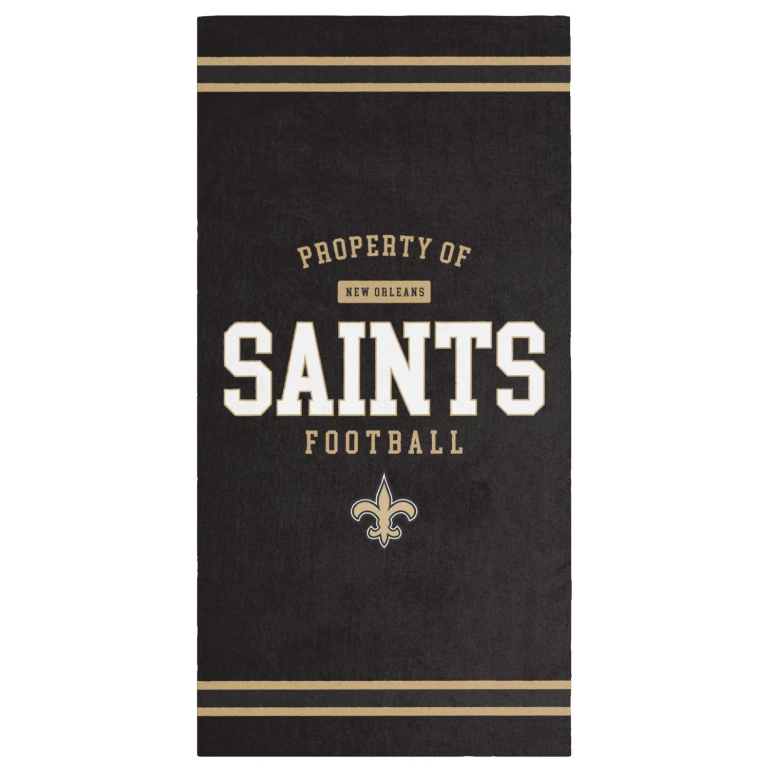 FOCO NFL beach towel PROPERTY OF New Orleans Saints Football