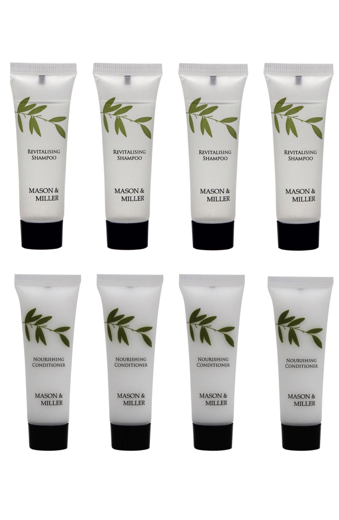 4 x Mason & Miller Travel Sachets (4 x 20ml - 2 x Shampoo & 2 x Conditioner)