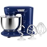 Aifeel Stand Mixer, 800W Electric Kitchen Dough Mixer with 4.3 QT Bowl, Whisk, Dough Hook, Beater, Splash Guard, LED Function