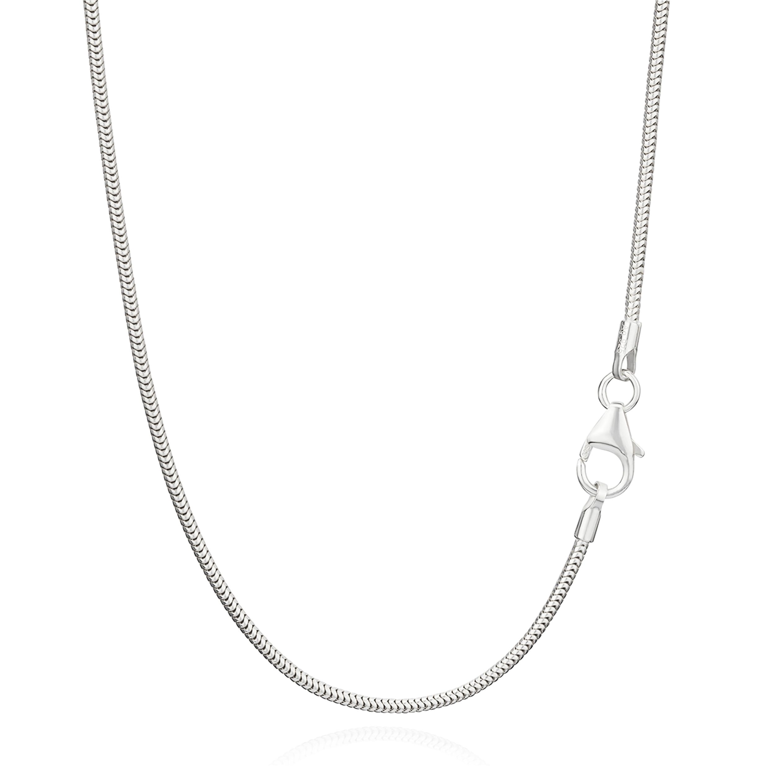 NKlaus SET 2x snake chain silver chain 3644, 55 cm, 3,9 gram 1,2 mm wide 40148