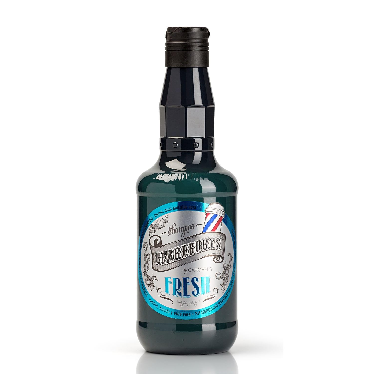 Beardburys Fresh Refreshing Shampoo for Men, Invigorating Clean with Menthol & Eucalyptus, Ideal for Daily Use, Paraben-Free, 330ml