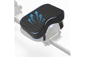 KAMELLIA Rowing Machine Seat Cushion - High Density Foam Compatible with Concept2 Rower,Watter Rower Set Pad with Washable Cover and Straps - Universal Size for Rowing Accessories