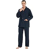 kolipajam Couples Matching Pajamas Set 100% Cotton Flannel Pajamas For Couples Soft PJS with Pockets