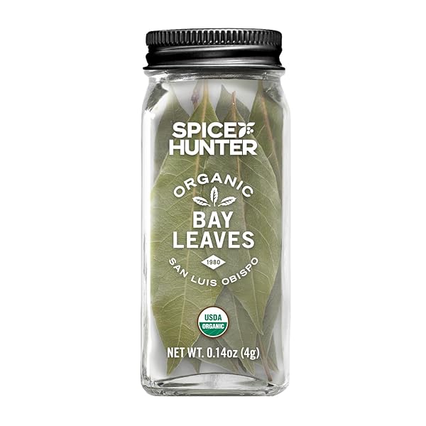 THE SPICE HUNTER CALIFORNIA BAY LEAVES, WHOLE, ORGANIC, 0.14-OUNCE JAR
