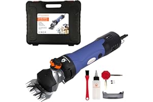 PET & LIVESTOCK HQ Sheep Shears Heavy Duty with 6 Adjustable Speeds - Professional Electric Clippers Farm Livestock - Shearing Machine Hair Cutting Kit for Grooming (1 Blade Included)