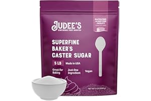Judee's Gluten Free Superfine Caster Sugar - Ideal Caster Sugar for Baking Delicate Desserts - Gluten-Free Resealable Pouch - 80 oz, Pack of 1
