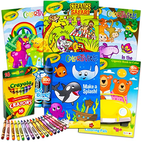 Crayola Coloring Books for Kids Toddlers Crayola Learning Set Bundle - 13 Pc Animal Coloring ...