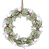 Birch Berry Wreath with Glitter Ornament