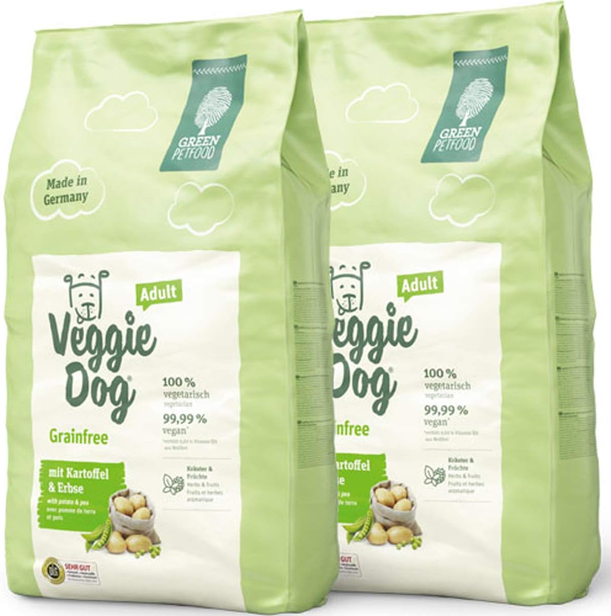Green Petfood 2 x 10 kg Veggie Dog Adult Grainfree Amazon.de Haustier