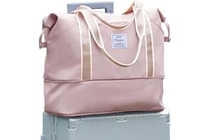 WONHOX Travel Duffel Bag, Sports Tote Gym Bag, Shoulder Weekender Overnight Bag for Women